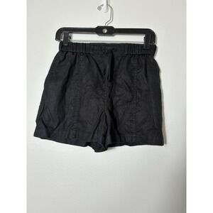 ATM Pull On Linen Shorts Sz 2 Black Casual‎ Coastal 3" Inseam